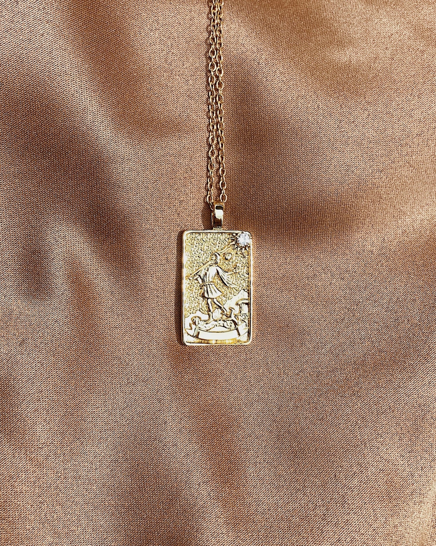 Tarot card necklace