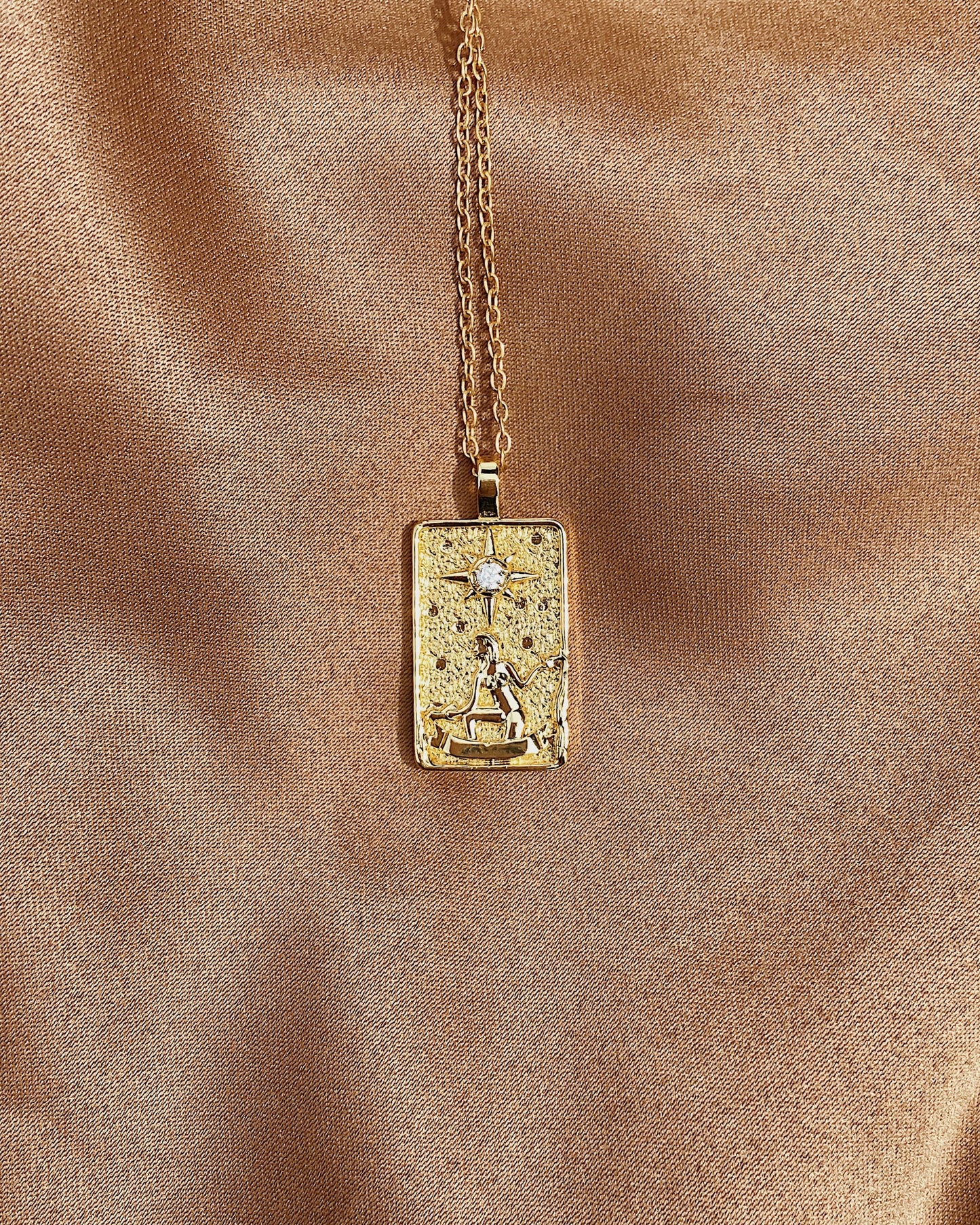 Tarot card necklace