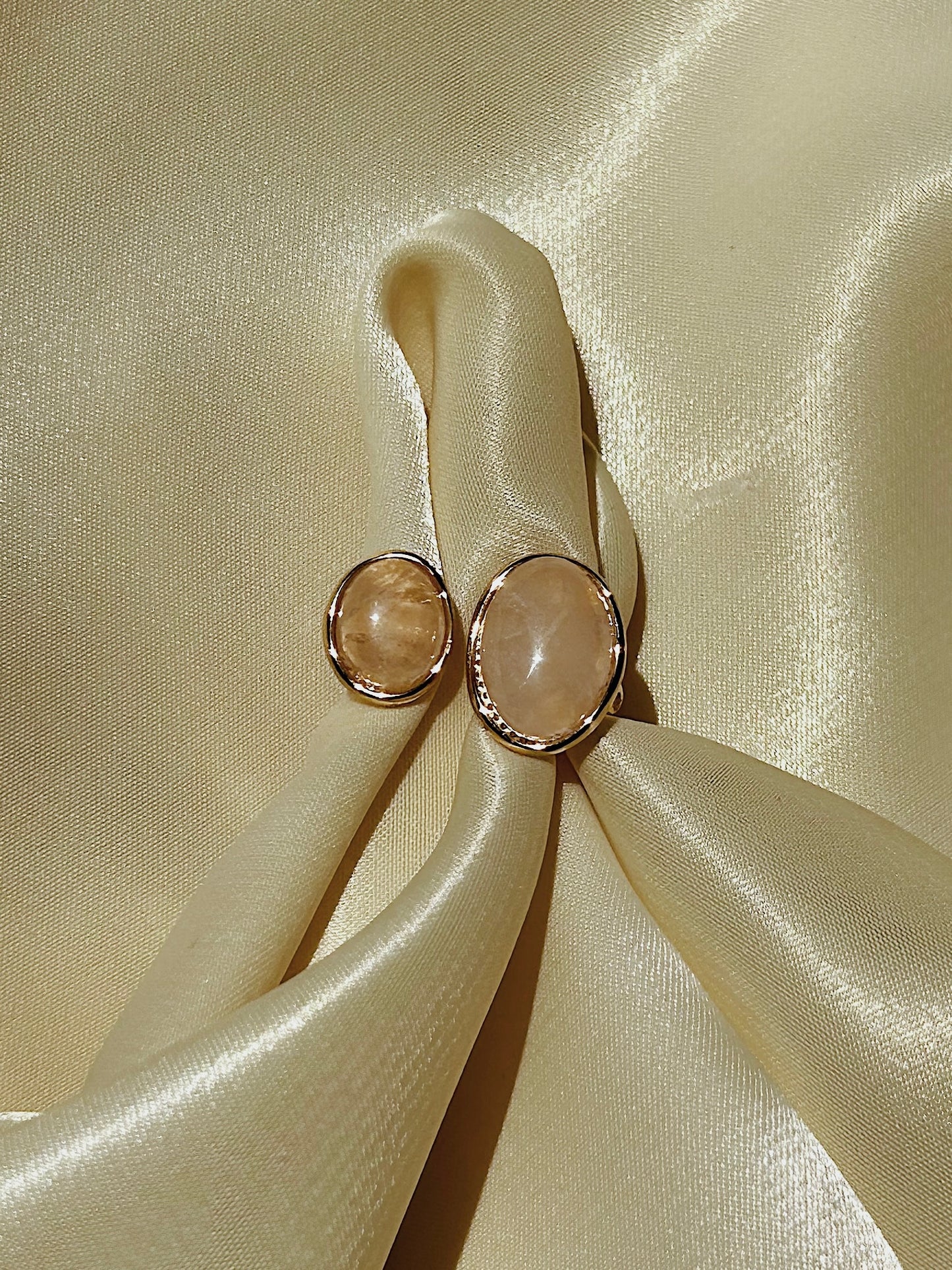 “Double quartz” anillo